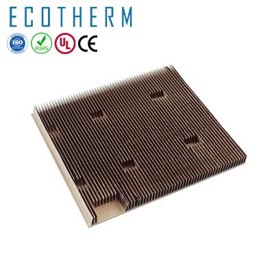 China Ecotherm aluminum aluminum amplifier extrude 220*200mm led light radiator brown aluminum extrusionfor LED grow light for sale