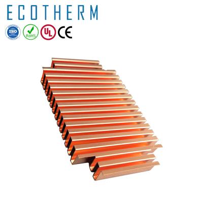 China Led Light Cooling Customized Bent Fin Copper Heat Sink For Led Light for sale