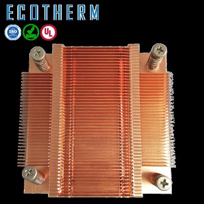 China Custom Server Cooling System Heat Sink Copper Soldered Zippered Fins For Server Cooling System for sale