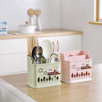 China Plastic Kitchen Cutlery Dish Rack Fork Spoon Knife Stand Viable Rack for sale