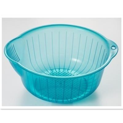 China Large Viable BPA Free Kitchen Tool Plastic Food Wash Bowl Rice Sieve For Sale for sale