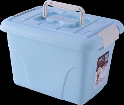 China Sustainable Household Small Lockable Plastic Storage Box With Handle Lid for sale