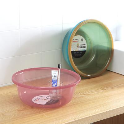 China Sustainable Non-Toxic Food Grade PP Hand Hair Transparent Plastic Wash Basin 21cm~40cm for sale