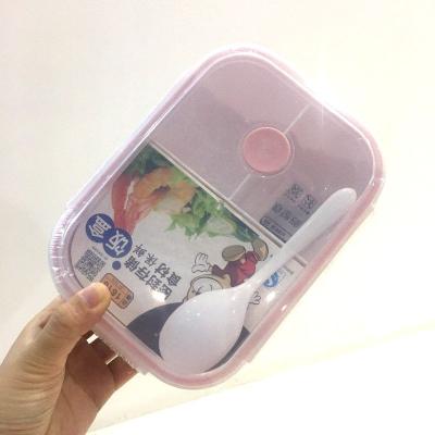 China Microwavable BPA Free Leak Proof Plastic Bento Box With 3 Divider for sale