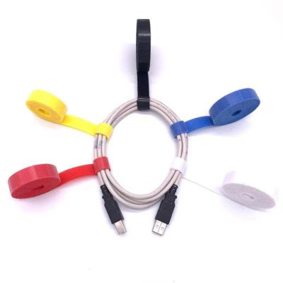 China Wholesale Heat Resistance Cable Tie Strap Hook and Loop Elastic Tearable Cable Ties for sale