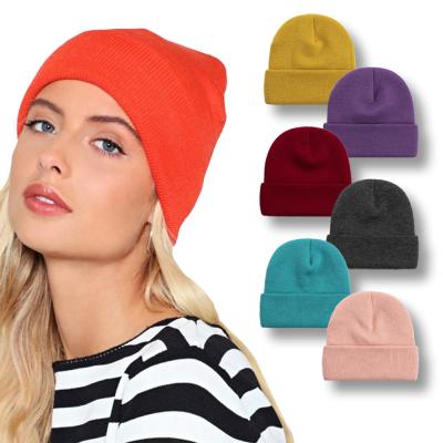 China COMMON Hats of Beanie Hat Warm Winter Knitted Beanie Hat Skull Unisex Cuffed for sale