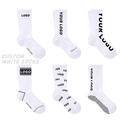 China Custom QUICK DRY Fashion Logo Crew Socks One Size cotton thongs Logo Crew Socks Unisex custom made for sale