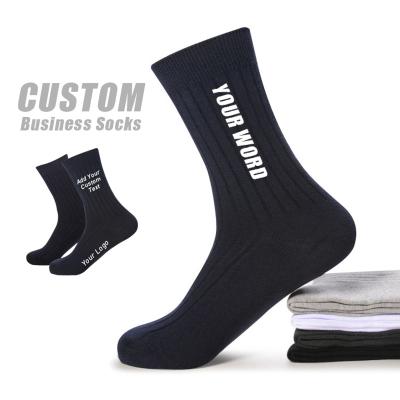 China Custom Logo Socks Men Crew Cotton QUICK DRY Custom Business Knock Cushioned Crew Socks for sale