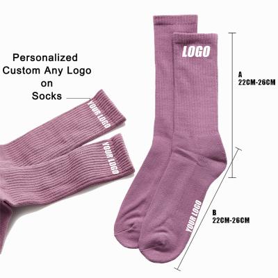 China New Design Uron 100% QUICK DRY Cotton Fashion Crew Socks Custom Logo Socks Custom Logo Socks for sale