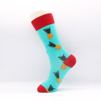 China QUICK DRY custom design own cotton colorful fruit men jars Art Funny Socks for sale