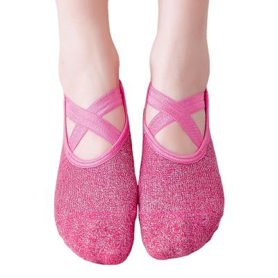 China Grip Socks QUICK DRY Yoga Socks Anti Slip Sparkle Cavity Sports Gym Dance Yoga Pilates Socks for sale