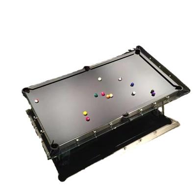 China Chinese table Crystal Transparent Table Acrylic Family tempered glass home luxury fashionable billiard table common type for sale