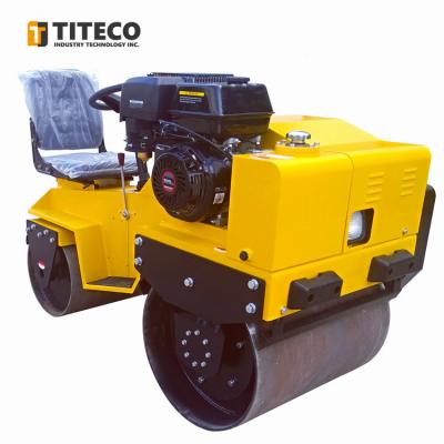 China High Quality Single Operation Hydraulic Turn-on 700kg Capacity Double Drum Vibratory Road Roller For Sale for sale