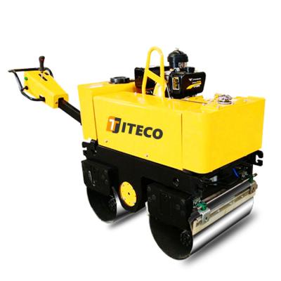 China Hot Sales Single Operation Hydraulic Full Capacity 800kg Handheld Vibratory Road Roller With Double Drum for sale