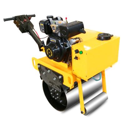 China Building Material Shops Small Type Hand-push Vibratory Road Roller With Single Drum For Yard Compaction Work for sale