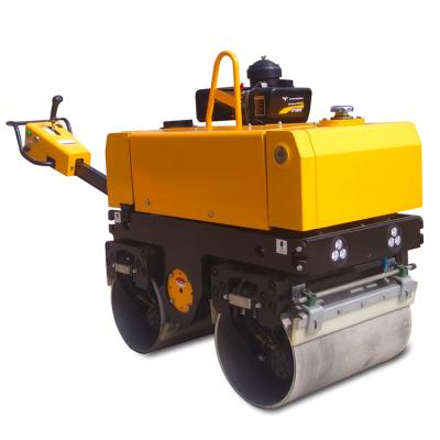 China Building Material Stores Price Cheap 800kg Full Hydraulic Double Drum Hand Held Vibratory Road Roller For Sale for sale