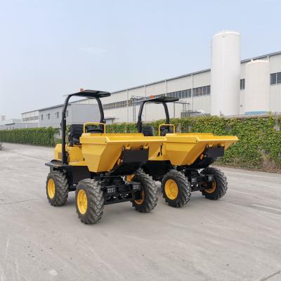 China Building Material Shops 1.5T Ride-On Wheel Drive Hydraulic Mini Articulated Dumper Garden For Sale for sale