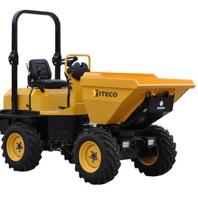 China Building Material Shops 1.5T Ride-On Wheel Drive Hydraulic Mini Articulated Dumper Garden For Sale for sale