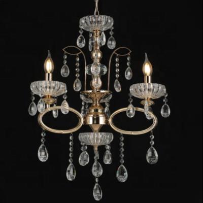 China European Modern Creative Candle Crystal Lamp Iron Bedroom Lamp Style Luxury American Chandelier for sale