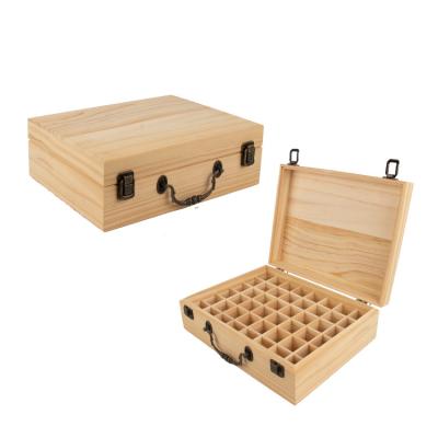 China Recycled Essential Oil Materials Cheap High Quality Solid Pine Wood Wooden Box With Dividers for sale