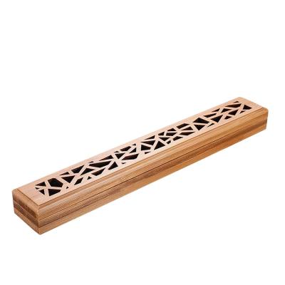 China Chinese Simple Customizable Wood Incense Box Wooden Household Censer Size Style Incense Storage Wooden Storage for sale