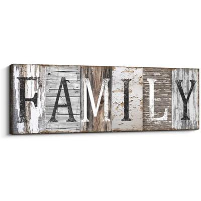 China Europe Rural Solid Wood Wooden Frame Wall Art Home Decoration Wall Signs for sale