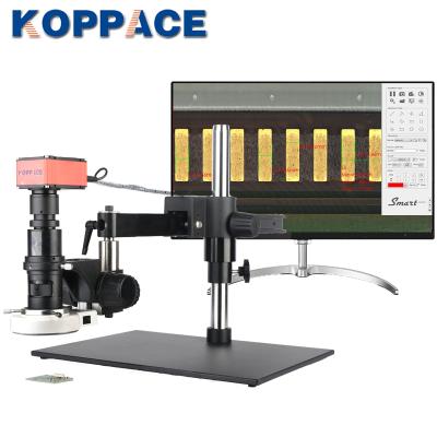 China High Definition Shooting KOPPACE 20X-200X 4K HD 8.3 Million Pixels Electronic Microscope Arm Cross Bracket Can Take Images Video Measuring Microscope for sale