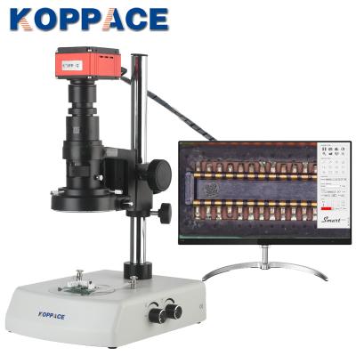 China KOPPACE 33X-240X 4K HD electron microscope camera take pictures and measure continuous zoom through 1/1.8 LED light source for sale