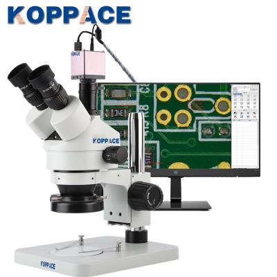 China KOPPACE 3.5X-180X 2 Million Pixels HD 1080P 60FPS Trinocular Measuring Microscope Industry Stereo 1/2 Electron Microscope for sale