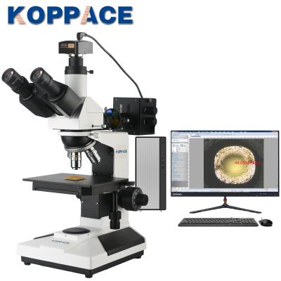 China KOPPACE 50X-400X Trinocular Metallurgical Microscope 12 Million Pixels USB2.0 Camera Provide Image Measurement Software KP-L2003-12MP for sale