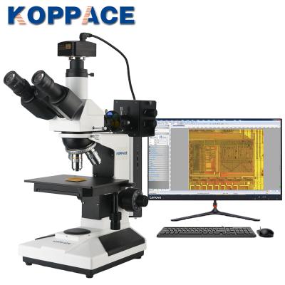 China KOPPACE 5 Million Pixels 50X-400X Trinocular Metallurgical Microscope USB2.0 Camera Supply Image Measurement Software KP-L2003-500X for sale