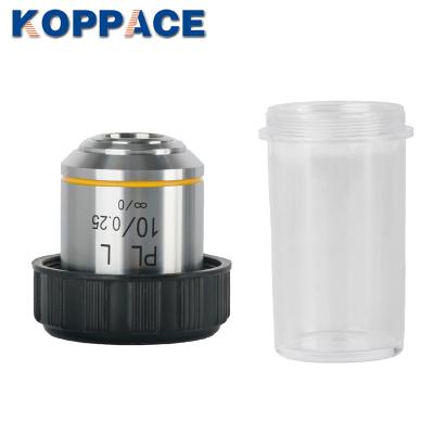 China KOPPACE PL10X/WD20.2 Infinity Work Long Installation Achromatic Metallographic Objective Port 20mm KP-PL10X/WD20.2 Flat Distance Field for sale