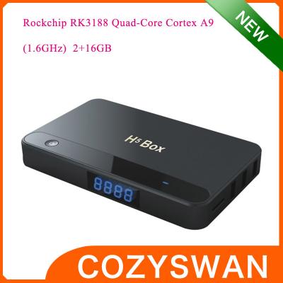 China USB HDMI Quad Core A9 Rk3188 1.6GHZ Android Smart TV Box H5 Mail 400 802.11 b/g/n WiFi for sale