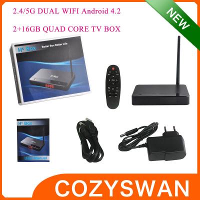 China Full High Definition 1080p 3D Android Smart TV Box H5 Cortex A9 1.6GHZ Bluetooth V4.0 for sale