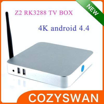 China Viererkabel-Kern Fernsehkasten Z2 Mali-T764 RK3288 Xbmc volles HD 3D 1.8GHZ androides DC 5V 2A zu verkaufen