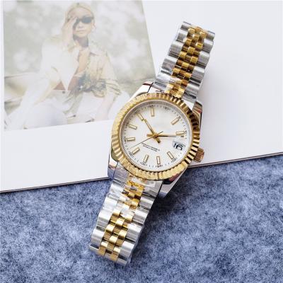 China ROL Ceramic Bezel Waterproof White Classic Luxury Brand Oyster Gold Dial Mechanical Watch for sale