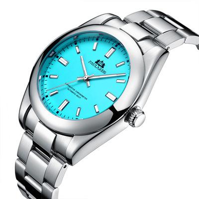 China PAULAREIS Automatic Mechanical Automatic Date Luminous Steel Belt Colorful Green Blue Yellow Red Men's AUTOMATIC WATCH for sale