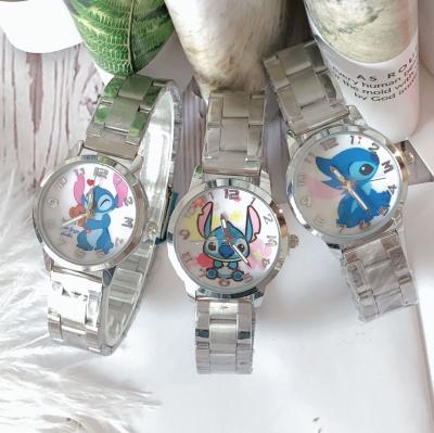 China 2021 New Children's Cartoon Cute Kids Girl Dot Quartz Stainless Steel Strap Watch for sale