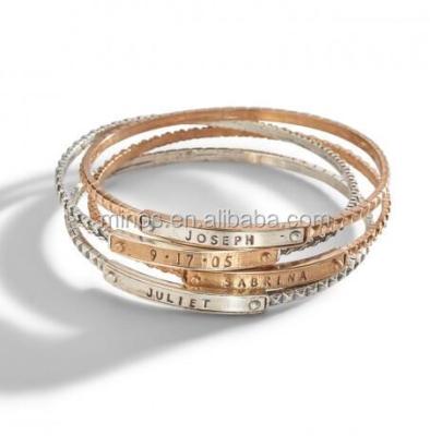 China New Design Stainless Steel Bracelet Personalized Stacking Bracelet for sale