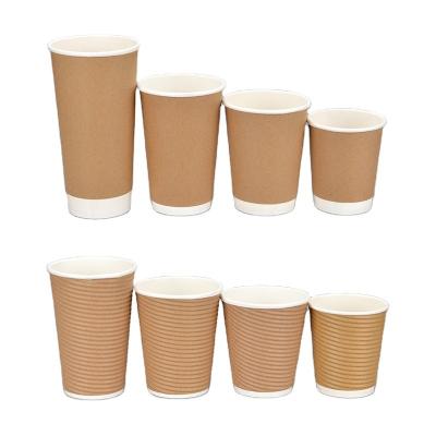 China Recyclable Wholesale Thickened Custom Double Wall Paper Cup Paper Cup Beauty Printing Paper Cups For Hot Drinks for sale