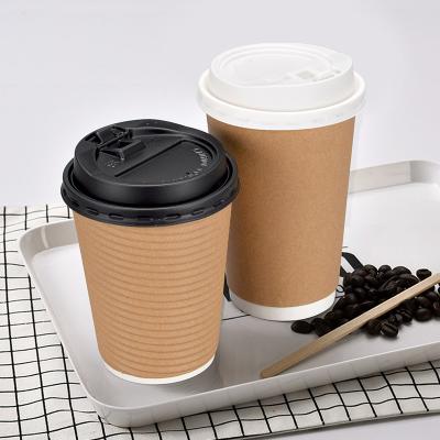 China Double Wall Coffee Paper Cups White Paper Recyclable Biodegradable Paper Cup Soup Cup With Lids for sale