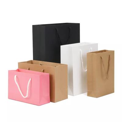 China Biodegradable Paper Bags With Handles Customized Paper Bags With Logo High Quality White Paper Bag for sale