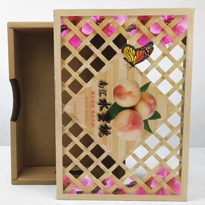 China Recyclable Farmer Kiwi Strawberry Watermelon Peach Cherry Fruit Food Packaging Parcel Postage Cardboard Paper Box for Supermarket for sale