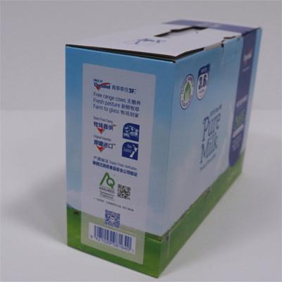 China Material Manufacturer Wholesale Paper Milk Packaging Box Rectangle Luxury Folding Folding Boxes for sale