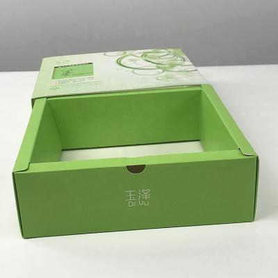 China Recycled Materials Milk Slider Paper Box Packaging Tuck Top Custom Printed Makeup Skin Care Box Cosmetic Cardboard Packaging for sale