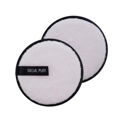 China Custom Logo Makeup Remover Cotton Facial Microfiber Round Round Reusable Bamboo Makeup Remover Pads for sale