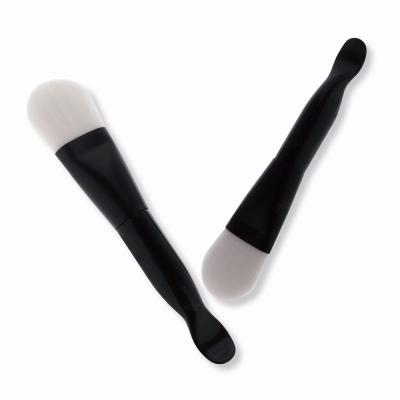 China Comfortable Dual Head Facial Mask Makeup Brush With Scoop Bristle Soft Face Mask Facial Brush for sale