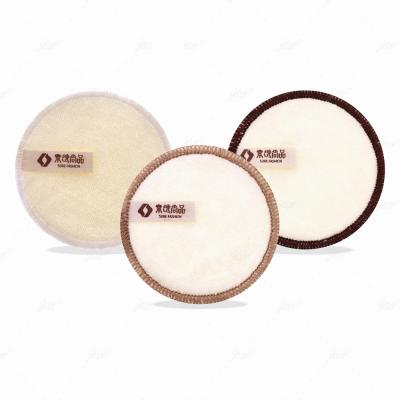 China Makeup Remover Customized Logo Rounds Reusable Washable Cotton Makeup Remover Facial Cleansing Bamboo Pads for sale