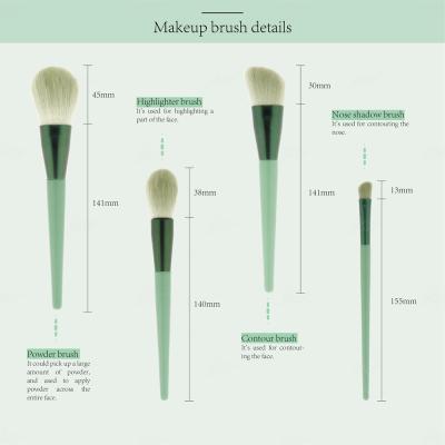 China Free Sample Makeup Brushes/PS Handle Makeup Brush Set/Custom Logo Make Up Brushes 8pcs Set Brush Set for sale