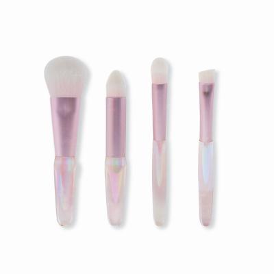 China Factory Portable High Quality Mini Travel Makeup Brush Set Nose Shade Brush 4pcs Travel Mini Cosmetic Brush Set for sale